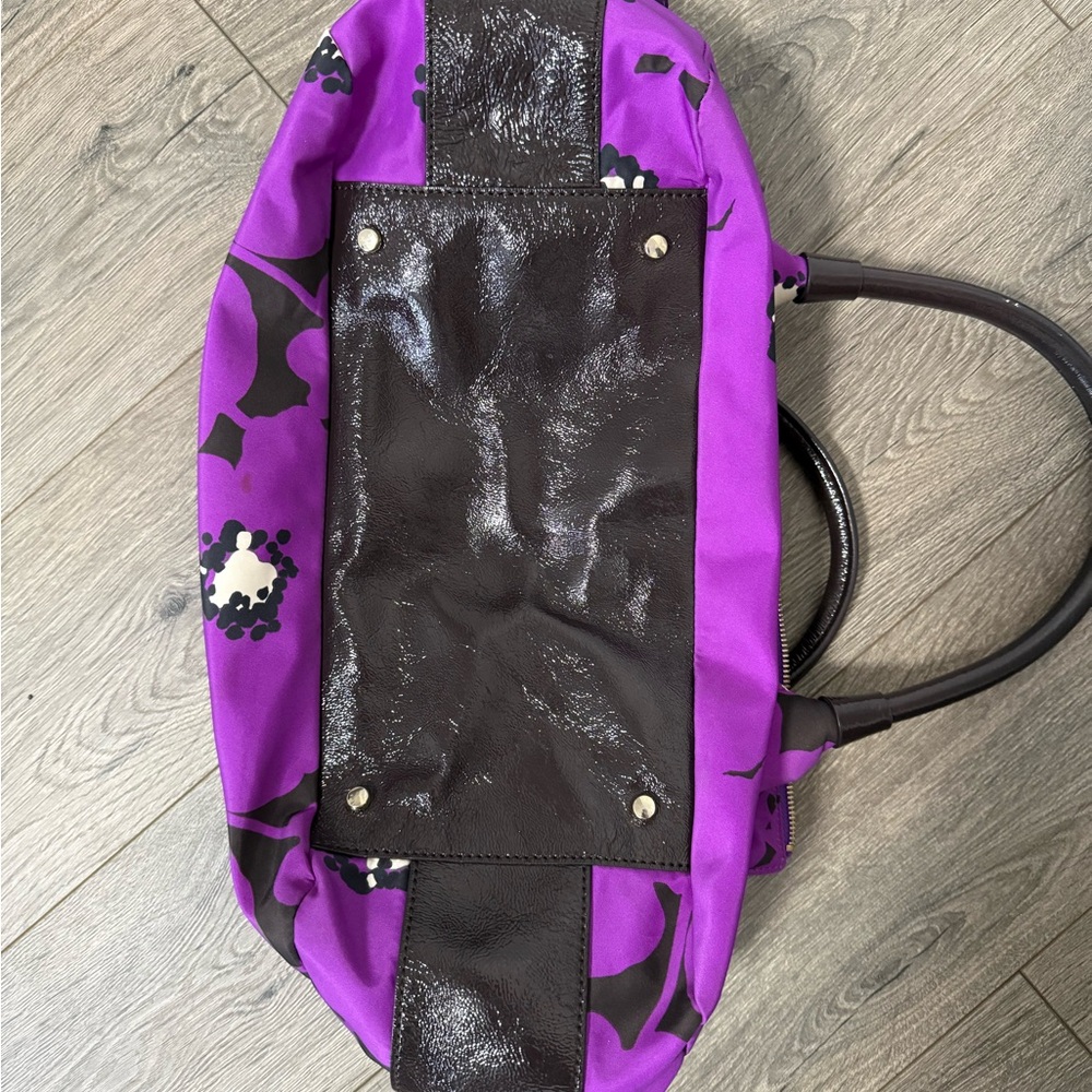 kate spade Purple Tote with Black Trim - Picture 6 of 7